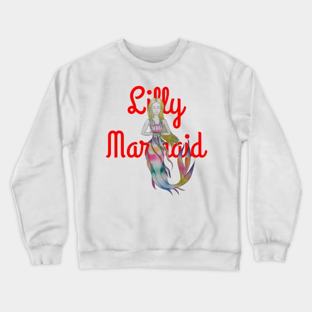 Beautiful lilly marmaid Crewneck Sweatshirt by Mkt design